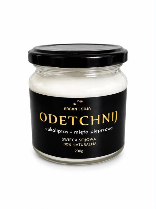 Świeca sojowa do aromaterapii ODETCHNIJ 200 g